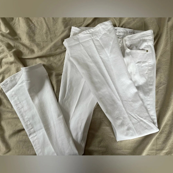 Frame Denim Forever Karlie White Flare High Rise Jeans - Picture 8 of 8
